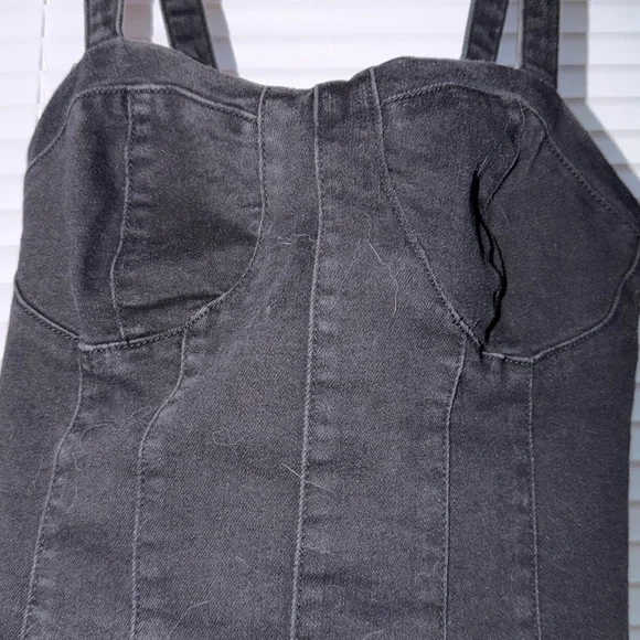 Oat New York Black Structured Bustier Tank Top - Picture 2 of 4